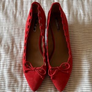 Tahari Red Women's Heels with Bow Detail